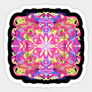 Lilac neon art Sticker